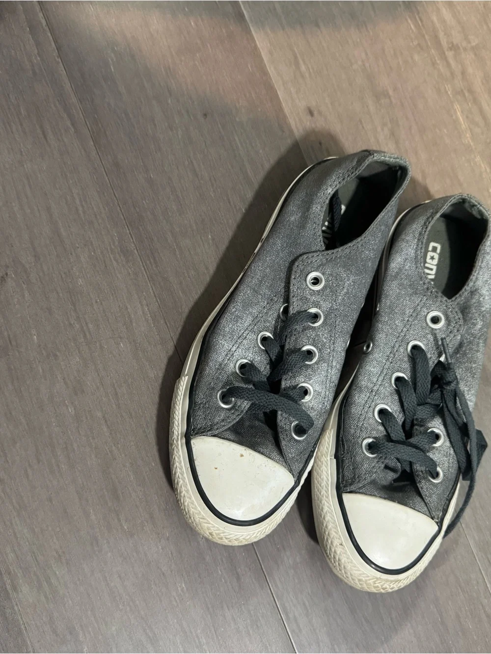 Converse Kids denim and White Low-Top Canvas Sneakers